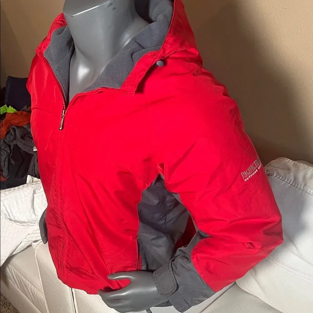 Pacific Trail Men’s Red & Gray Ski Jacket Size Medium
